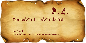 Mocsári Lóránt névjegykártya